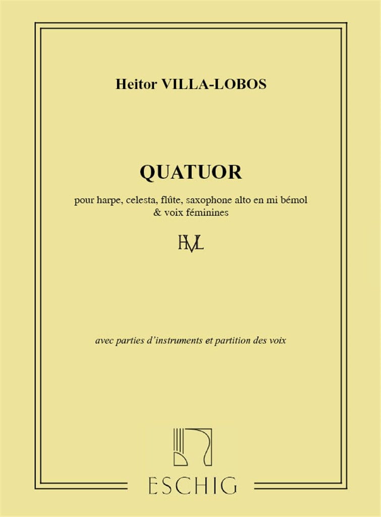 Villa-Lobos Quatuor 1921 Pties (Fl-Sx-Hp-Celesta
